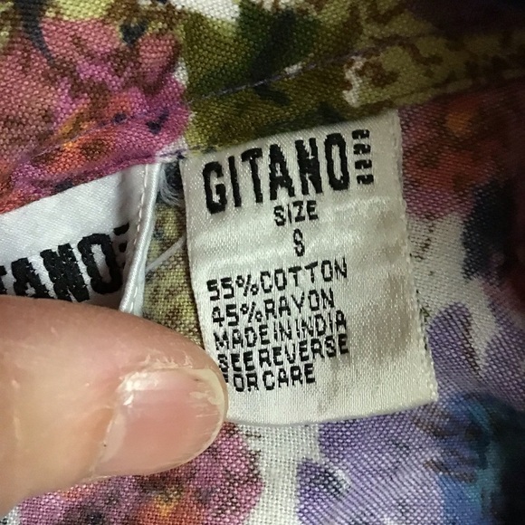Vintage 80s Gitano floral shirt - Picture 2 of 11